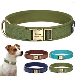 Dog Collars Personalized Nylon Collar Soft Padded Durable Pet ID Adjustable For Small Medium Large Dogs Free Custom