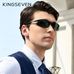 Sunglasses KINGSEVEN Pochromic Aluminum For Men Day Night Driving Glasses Polarized Sun High Quality Anti-Glare