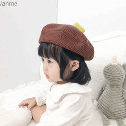 Caps Hats 1-6Y winter childrens hats for girls and boys childrens berets newborn photography props childrens hats Korean octagonal clothing WX