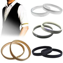 Bangle Women Antislip Metal Shirt Long Sleeve Holder Arm Band Stretch Garter Spring Bracelet Elastic Ring Men039s Cuff Hoop8126696