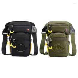 Shoulder Bags Men Nylon Drop Leg Bag Hip On The Thigh Handy Fanny Pack Belt Bum Pocket Casual Boys Waist Crossbody