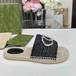 15A Neo Revival Mule Black Diamond Woven Slippers Outsole Designer Denim Sandals Elegant High Heels Summer Sandals High Quality 35 42