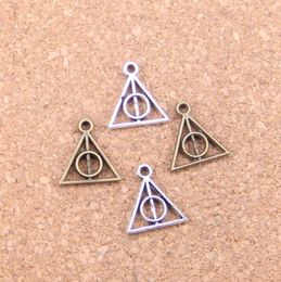 300pcs Antique Silver Bronze Plated deathly hallows Charms Pendant DIY Necklace Bracelet Bangle Findings 1312mm6384651
