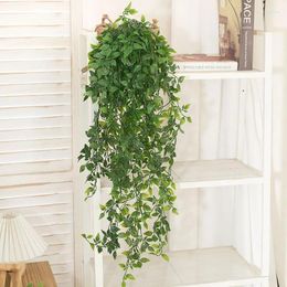 Decorative Flowers Artificial Plant Creeper Green Wall Hanging Vine Fake Leaves Ivy For Home Garden Decoration Rattan Wedding Party DIY