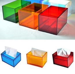 Tissue Boxes Napkins Acrylic Removable Box Colourful Transparent Packaging Household Kitchen Living Room Storage2080854