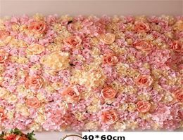 4060cm Artificial Flowers Mat Silk Rose Hybrid Wedding Flower Wall Artificial Rose Peony Flower Wall Panels Wedding Decoration T205792461