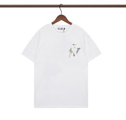 designer t shirt summer short sleeve Colorful graffiti brand women men tshirt tee black white mens clothes