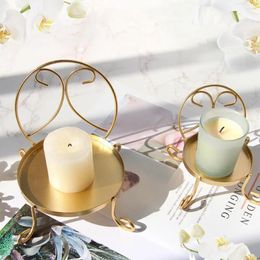 Candle Holders European-style Holder Rust-proof Wrought Iron Storage Stand Anti-deform Long Lasting Jewelry For Home