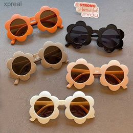 Sunglasses 2024 New Children Cute Solid Colour Flower UV400 Sunglasses Fashion Round Girls Boys Sun Protection Sunglasses Kids Sun Glasses WX