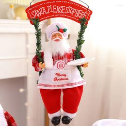 Christmas Decorations Fabric Santa Claus Doll Chef Modeling Window Decoration Scene Arrangement