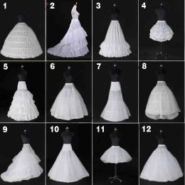 Dresses White 6 Hoops Petticoats for Wedding Dress Crinoline Underskirt Cheap Price Wedding Accessories for Brial Ball Gown