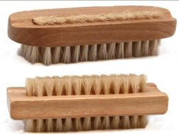 Natural Boar Bristle Brush Wooden Nail Brush or Foot Clean Brush Body Massage Scrubber 7319702