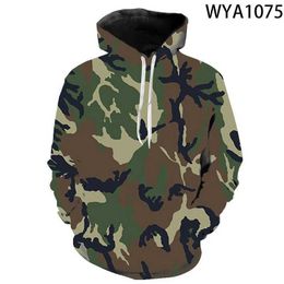 Men's Hoodies Sweatshirts New camouflage mens and womens fashionable hoodies with 3D printed patterns sports shirts pullovers street clothing cool jackets Q240506