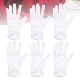 Gloves White Microfiber Fingerprint Proof for Lens Optics Jewellery Salon Inspection Dusting Men 10 Pairs ( Size ) Gloves