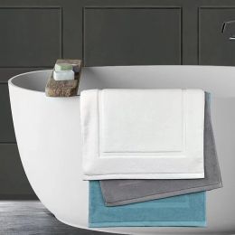 Towels White Floor Towel Thicken Jacquard SPA Bathroom Mat Hotel Home Grey Bath Mats 100%Cotton NonSlip Water Absorption Bathtub Towel