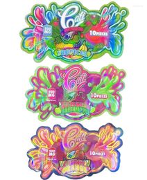 Storage Bags Flower Shape Gummies Mylar 500mg Zipperlock Cali Dank Resealable Die Cut Custom Plastic Packs Pouch