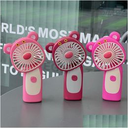 Other Festive & Party Supplies Cartoon Bear Handheld Fan Portable Mini Hand Held With Usb Rechargeable Personal Desk Outdoor Home Offi Dhejl