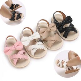 First Walkers Summer Baby Infant Girl Sandals Princess PU Pull Strap Flat Anti-Slip Rubber Sole Light Weight Newborn Toddler Crib Shoes H240506