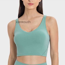 Designer Ll-tops Sexy Women Yoga Sport Underwear Bra Sports Vest Fitness Tops Solid Color Lady Shirts with Removable Cups Crop