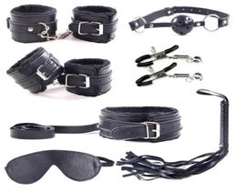 Sex Tools Shop Sex Products 7 pcsset Role Play Leather Adult Sexy Sex Toys bdsm Fetish Bondage Harness Kit Sextoys For Couples Y13850606