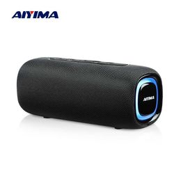 Portable Speakers AIYIMA Portable Bluetooth 5.3 Speaker TWS Colour RGB Light 20W Waterproof Strong Bass Stereo Outdoor TF Card Hanger Box J240505