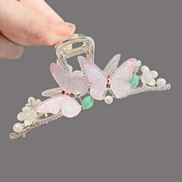 Other New Sweet Chic Hair Cls For Women Girls Elegant Handmade Butterfly Ponytail Hair Clip Ornament ACCESSORI FOR GIRL tiara Gifts