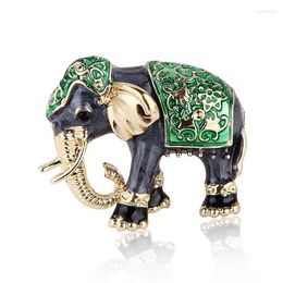 Brooches 2024 Vintage Enamel Elephant Brooch Pins Female Charm Metal Animal For Women Temperament Jewelry Gifts