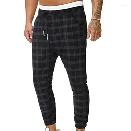 Men's Pants Fashion Plaid Printed Harem Men Fashions Joggers Streetwear Skinny Hip Hop Fitness Trousers Clothing