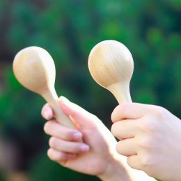 Blocks Orff Sand Hammer Baby Toys Orff Musical Instruments Spruce Wood Maraca Rattle Shaker Toy Kids Educate Gifts Christmas Present