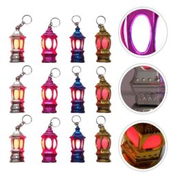 Flashlights Torches 40Pcs Muslim Ramadan Lantern Key Chain Ring Pendants Charm With LED Light6900308