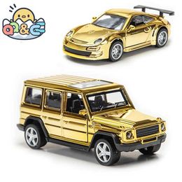 Diecast Model Cars 1/32 racing alloy model pulled back to gold car model boy toy car birthday gift Christmas car toy car childrens toy carL2405