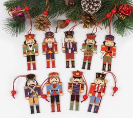 3Pcs wooden Nutcracker soldier Christmas decoration Pendants Ornaments for Xmas Tree Party New Year Decor Kids Doll7595934