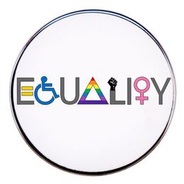 EQUITY Rainbow Pin Equal Pride Flag Emblem LGBTQ Pin Accessories Cute Anime Movies Games Hard Enamel Pins Collect Metal Cartoon Brooch