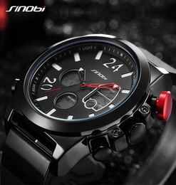 SINOBI 2019 Men Wrist Watches LED Chronograph Clock Man Military Waterproof Quartz Male Watches Digital Sports Relogio Masculino4092082