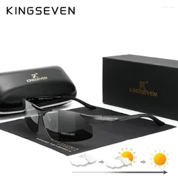 Sunglasses KINGSEVEN UV400 Polarised Men'S Aluminium Driving Mirror Lens Male Glasses Anti-reflection Women Biking Eyewear