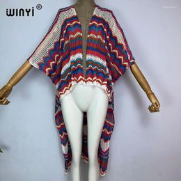 Bright Fashion Printing Sweet Lady Beach Bohemian Knit Sexy Coat Casual Boho Maxi Holiday Party Dress