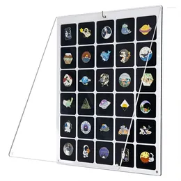 Jewellery Pouches Acrylic Brooch Pin Organisers Display Commemoratives Storage Case Badge Enamels Collections Holder Tabletop & Wall