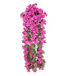 Decorative Flowers Artificial Plants Wall Hanging Faux Violet Leaf Vines Garden Decorations