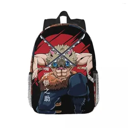 Backpack Inosuke Hashibira Backpacks Teenager Bookbag Cartoon Children School Bags Travel Rucksack Shoulder Bag Large Capacity