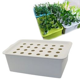 24 Holes Plant Site Hydroponic Kit Garden Pots Planters Seedling Pots Indoor Cultivation Box Grow Kit Bubble Nursery Pots 1 Set 240419