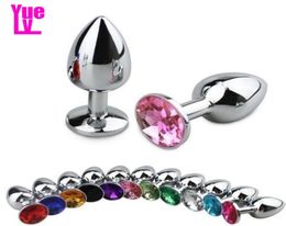YUELV Unisex Stainless Steel Anal Butt Plug Metal Plated Jewellery Sex Stopper Anal Toys GSpot Anus Insert Adult Anal Sex Products 6795585