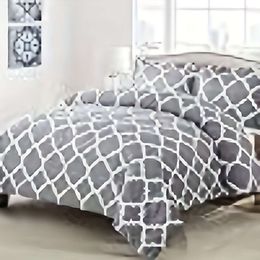 Duvet Cover Light Grey Set (90x90inch) 3 Pieces Queen/Full Size Bed,Bedding Comforter Sets with 1 Queen Comforter,2 Pillow Shams(20x26inch),Suitable for All Seasons