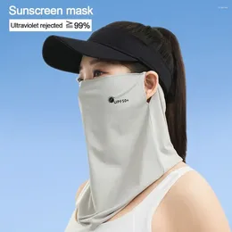 Scarves Breathable Sunscreen Face Veil Silk Mask Sun Protection Neckline Cover Summer Cycling Hiking