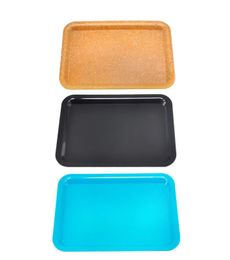 Rolling Tray Plastic Tobacco Small Size 1812mm Size Scroll Roll Cigarette Tray Holder Dry Herb Tobacco Grinder Smoking 3 Colors4466738