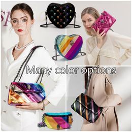 Designer bag cross body Kurt Geiger Heart bags Luxurys handbag shop rainbow bag leather Women Shoulder bag strap bumbag travel chain flap tote purse clutch bag Colour