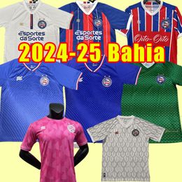 90th EC Bahia GILBERTO Soccer Jerseys Mens ROSSI FLAVIO RODRIGUINHO 24/25 Home Away Football Shirt Club Short Sleeve Camisetas de futbol Uniforms Women goalkeeper