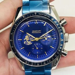 Designer Watch reloj watches AAA Automatic Mechanical Watch Oujia Super Six Needle Blue Gold Fully Automatic Mechanical Watch