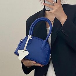 Shoulder Bags Portable Small Shell Bag Fashion Design Women Blue Messenger PU Leather Ladies Elegant Female Daily Purse Handbags