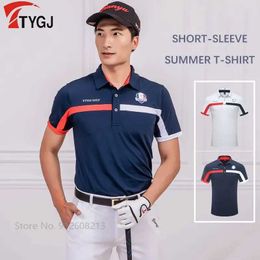 Men's T-Shirts Ttygj Summer Men Short Slve Shirts Men Shirts Male Quick Drying Ts Casual Patchwork Clothing Polo T-shirt Uniform Y240506