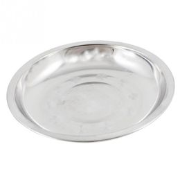 Dishes & Plates Top Quality Camping 18cm-28cm Dia Stainless Steel Tableware Dinner Plate Container 238P